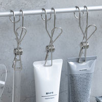 無印良品 ステンレスひっかけるワイヤークリップ 4個入 約幅2×奥行5.5×高さ9.5cm 1セット（20個:4個入×5） 良品計画