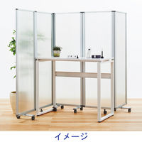 【軒先渡し】コマイ 4連スクリーン ポリカーボネートタイプ 高さ1800×幅3600mm （飛沫防止・飛沫対策）1台（2梱包）（直送品）