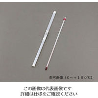 佐藤計量器製作所 赤液棒状温度計　０～２００℃ 0290-00 1個 1-610-16