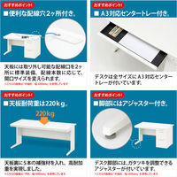 オカムラ スチールOAデスク ビラージュ VILLAGE 両袖机 ホワイト 幅1600×奥行700×高さ700mm 1台