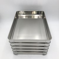 丸山ステンレス 積重ね式ステンバット 5.0L (5段フタ付) 大 410×310×230mm 5-174-01 1個（直送品）