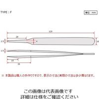 アズワン MEISTER ピンセット SA(耐酸鋼)製 クリーンパック No.F F-SA 1本 6-7905-56（直送品）