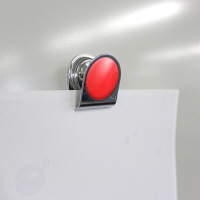 プラス カラーマグネットクリップ(小)レッド 80569 1個