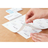 アスクル マルチカード（名刺サイズ） ミシン目なし クリーンカット 厚口 アイボリー 1箱（100シート入×5袋）  オリジナル