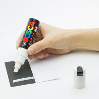 三菱鉛筆 ユニポスカ 太字角芯 PC-8K 白 PC8K.1 1セット（5本） uni（ユニ）