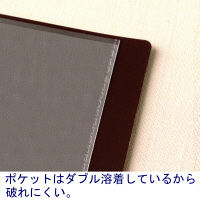 プラス　スーパーエコノミークリアーファイル+　固定式40ポケット　A4タテ　ブラウン　茶色　10冊　FC-504EL