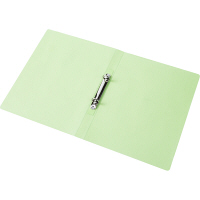 ハピラ　リングファイル丸型2穴　A4タテ　背幅25mm　5冊　カラバリ　グリーン  オリジナル