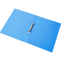 ハピラ　リングファイル丸型2穴　A4タテ　背幅25mm　5冊　カラバリ　ブルー オリジナル