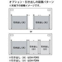 サンワサプライ SH-FDシリーズ　SOHOデスク（キャスター付） 平机 引出し無し ライトグレー 幅1400×奥行700×高さ700mm 1台（直送品）