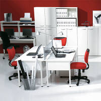 Garage（ガラージ） Ｃ２シリーズ　デスク(幕板付） 平机 引出し無し ホワイト 幅1000×奥行600×高さ700mm 1台（直送品）