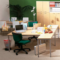 Garage（ガラージ） Ｙ２シリーズ　デスク 平机 引出し無し 木目 幅1400×奥行600×高さ700mm 1台（直送品）