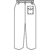 KAZEN メンズスラックス ホワイト 3L AKL257-70　白衣