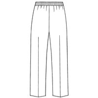 KAZEN レディススラックス ホワイト LL AKL193-40　白衣