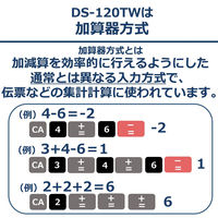 カシオ計算機　大型卓上加算器方式電卓　DS-120TW