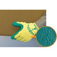 【天然ゴム背抜き手袋】 ショーワグローブ グリップ No.310 グリーン S 1双