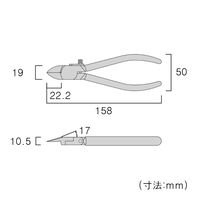 プラスチックニッパ 90-150 フジ矢（直送品）