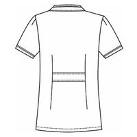 フォーク チュニック ホワイトXグレー L 2015EW-5 1枚