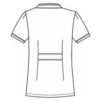 フォーク チュニック ホワイトXグレー EL 2015EW-5 1枚　白衣（直送品）