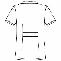 フォーク チュニック ホワイトXネイビー EL 2015EW-7 1枚　白衣（直送品）