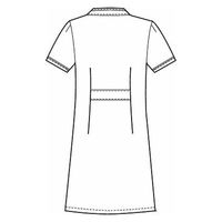 フォーク ワンピース ホワイトXグレー M 3015EW-5 1枚　白衣