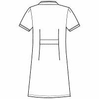 フォーク ワンピース ホワイトXグレー L 3015EW-5 1枚　白衣（直送品）