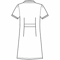 フォーク ワンピース ホワイトXグレー 4L 3015EW-5-4L 1枚　白衣（直送品）