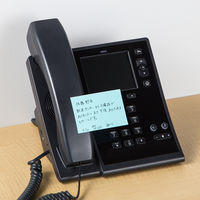 アスクル ふせん 貼ってはがせるオフィスのノート 75×50mm　ブルー 10冊  オリジナル