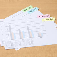 アスクル 貼ってはがせるオフィスのふせん 75×25mm　グリーン 60冊（20冊×3パック）  オリジナル