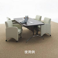 プラス　応接会議ソファ（組立式）　アイボリー　1脚