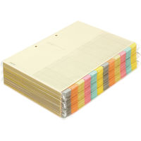 コクヨ カラー仕切カード（ファイル用） A4タテ 2穴 12山見出し 1箱（30組） シキ-150