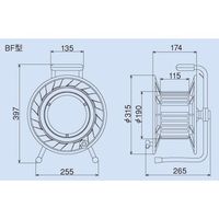 エスコ AC100V/15A/30m コードリール(漏電遮断/防雨型) EA815DD 1台(1個)（直送品）