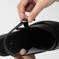 ストリックスデザイン ゆったりクロスサンダル ブラック L SK-013 1足　ナースサンダル