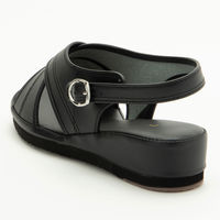 ストリックスデザイン ゆったりクロスサンダル ブラック LL SK-014 1足　ナースサンダル