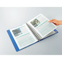 コクヨ　クリヤーブック（替紙式）　A4タテ　30穴　18ポケット　青　ブルー　ラ-320B　1箱（10冊入）