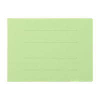 プラス　フラットファイル厚とじ　A4ヨコ　10冊　グリーン　No.022NW（78286）　樹脂製とじ具