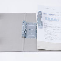 アスクル　パイプ式ファイル　A4タテ　両開き　とじ厚50mm　背幅66mm　10冊　ベーシックカラースーパー　グレー  オリジナル