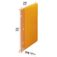 プラス　スーパーエコノミークリアーファイル　A4タテ　10ポケット　イエロー　FC-121EL　88414　1箱（10冊入）