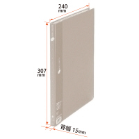プラス　スーパーエコノミークリアーファイル　A4タテ　20ポケット　グレー　固定式　10冊　FC-122EL　88420