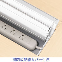 【組立設置込】サンテック クリエイティブワークテーブル ダークブラウン（耐指紋・抗菌） 幅1800×奥行1200×高さ700mm 1台（3梱包）