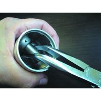 エスコ 160mm ニードルノーズプライヤー(グリップ付/ストレート/メッキ EA537LB-1 1丁（直送品）