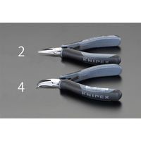 エスコ 115mm 精密用プライヤー(ESD/半丸/ベンド) EA537KS-4 1丁（直送品）