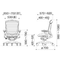 CC81BR FPH8 オカムラ コンテッサ セコンダ 座メッシュ ポリッシュ ブラックボディ オレンジ 1脚（直送品）