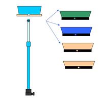 エスコ 2.0ー3.7m/2段 通水型ブラシハンドル(流量コック付) EA928BM-360 1本（直送品）