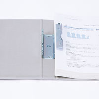 アスクル　パイプ式ファイル片開き　ベーシックカラー（2穴）　A4タテ　とじ厚30mm背幅46mm　グレー　3冊  オリジナル