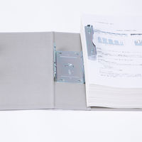 アスクル　パイプ式ファイル片開き　ベーシックカラー（2穴）　A4タテ　とじ厚60mm背幅76mm　グレー　3冊  オリジナル