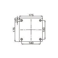 エスコ 260mm キャスター(自在金具・空気入車輪) EA986HH-260 1個（直送品）