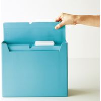 コクヨ　ファイルボックス　＜NEOS＞　A4ヨコ　背幅102mm　ターコイズブルー　A4-NELF-B　1冊