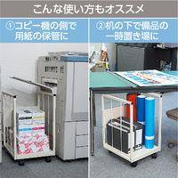 テラモト ダンボールストッカー DS-250-100-0 アイボリー 1個 幅400Ｘ奥行450Ｘ高さ645mm キャスター付き スチール