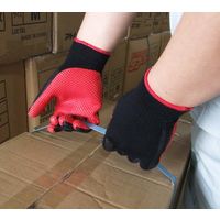 【天然ゴム背抜き手袋】 アトム 快適ラバース 157 レッド M 1双