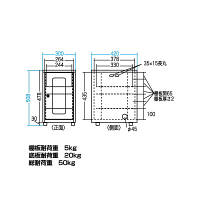 サンワサプライ　NAS、HDD、ネットワーク機器収納ボックス　CP-KBOX1　（直送品）